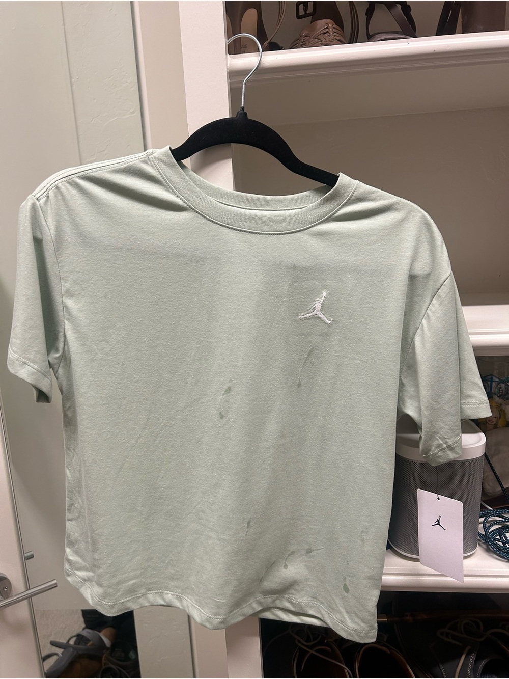 Nike Girl’s Light Mint Green Short-Sleeve Logo Tee
